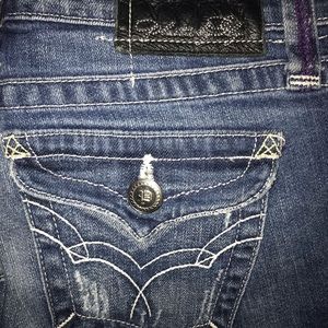 Ladies Plastic By Gly Jeans Size 30w Flare